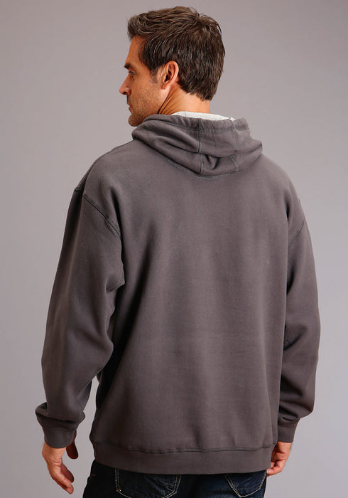 Stetson Mens Dark Grey Cotton Blend Arrow Trademark Hoodie