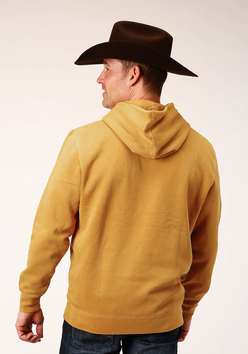 Stetson Mens Gold Cotton Blend 1865 Screenprint Hoodie