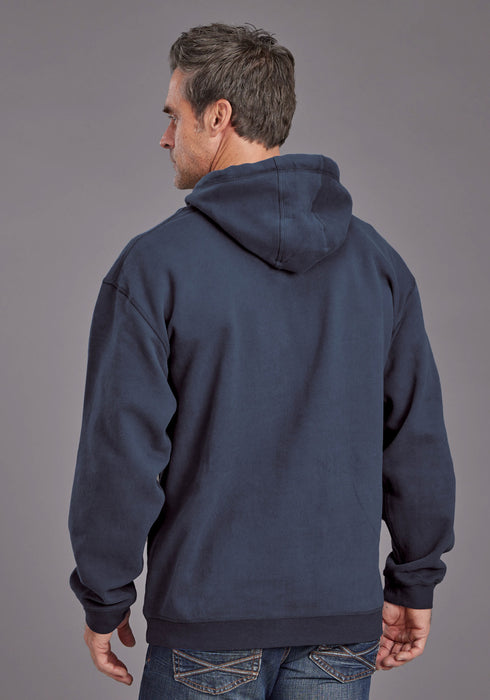 Stetson Mens Quality Western Goods Navy Cotton Blend Hoodie