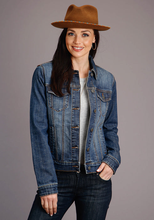 Stetson Womens Denim Cotton Blend Oversized Jacket