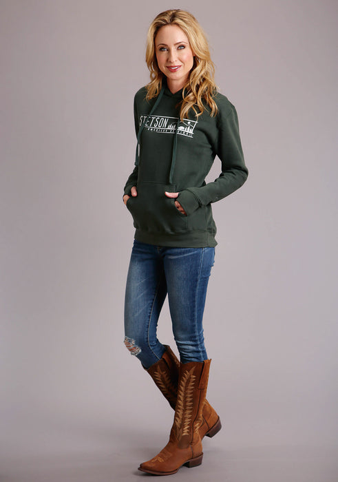 Stetson Womens Hunter Green Cotton Blend Original Hoodie