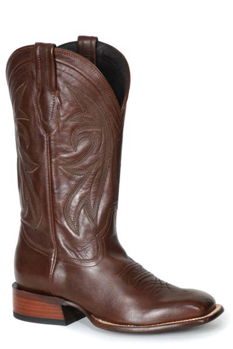 Stetson Mens Grange Brown Leather 13in Cowboy Boots