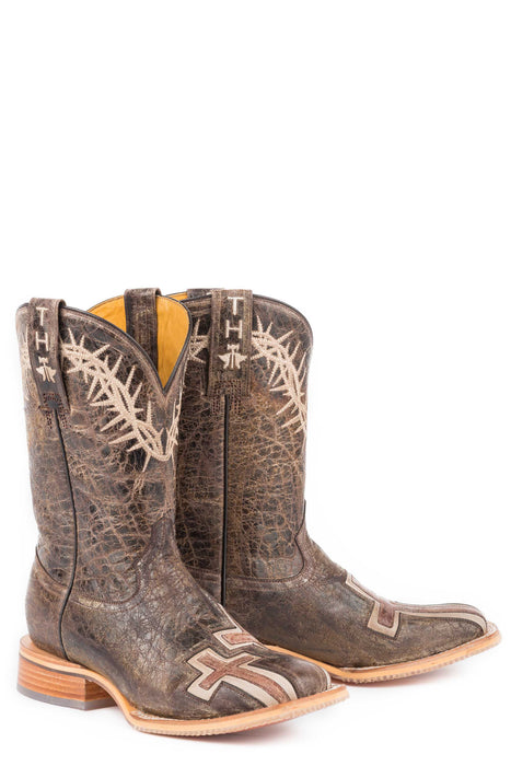 Tin Haul Womens Brown Leather My Savior Cowboy Boots