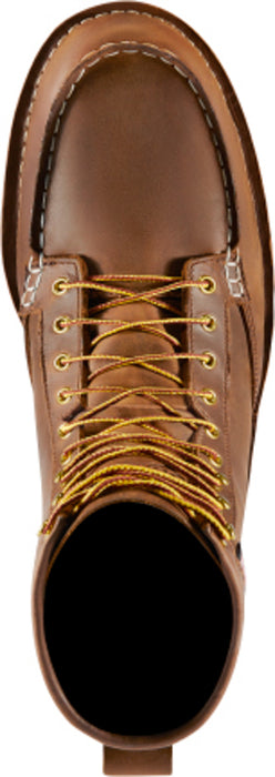 Danner Mens Bull Run 8in Moc Toe ST Tobacco Leather Work Boots