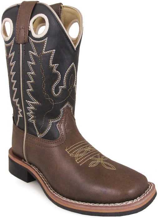 Smoky Mountain Childrens Boys Blaze Brown/Black ManMade Cowboy Boots