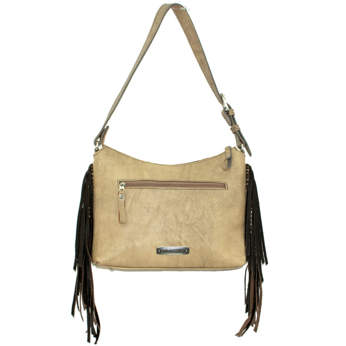 American West Womens Gypsy Patch Sand Leather Handbag Bag