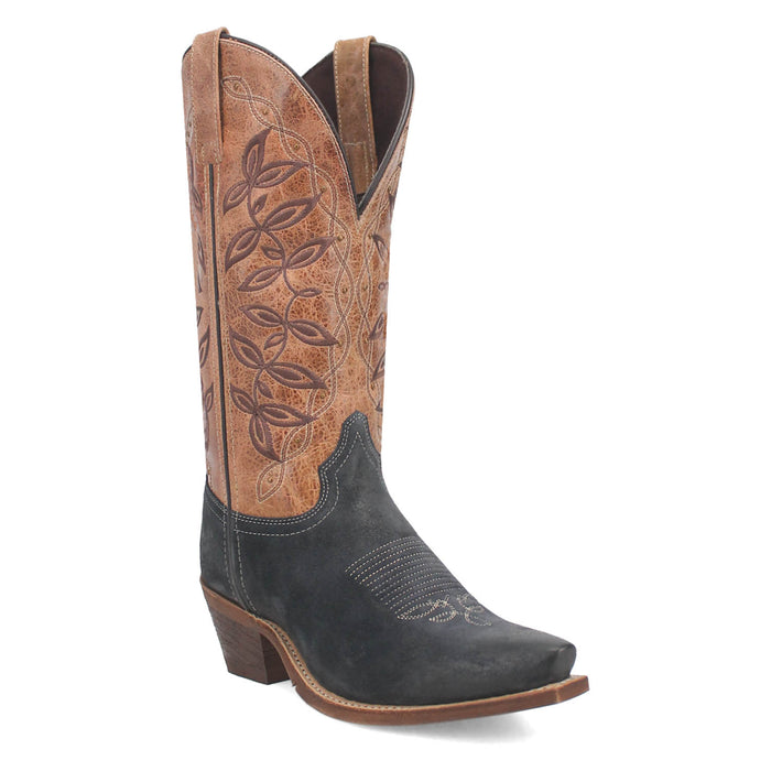 Laredo Womens Kama Navy/Tan Leather Cowboy Boots