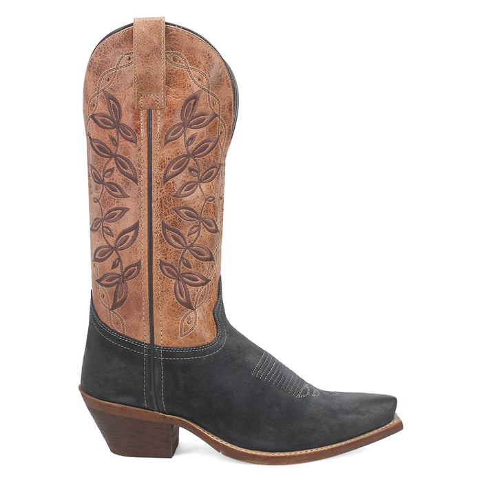 Laredo Womens Kama Navy/Tan Leather Cowboy Boots