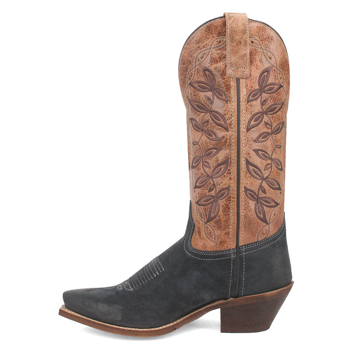 Laredo Womens Kama Navy/Tan Leather Cowboy Boots