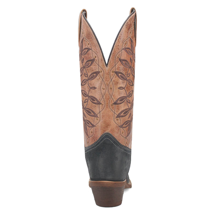 Laredo Womens Kama Navy/Tan Leather Cowboy Boots