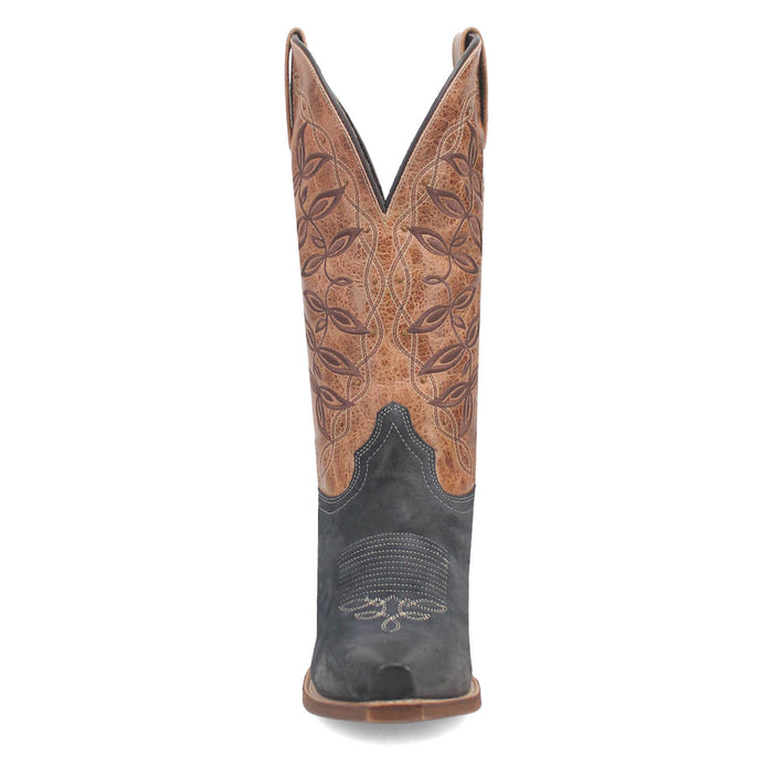 Laredo Womens Kama Navy/Tan Leather Cowboy Boots