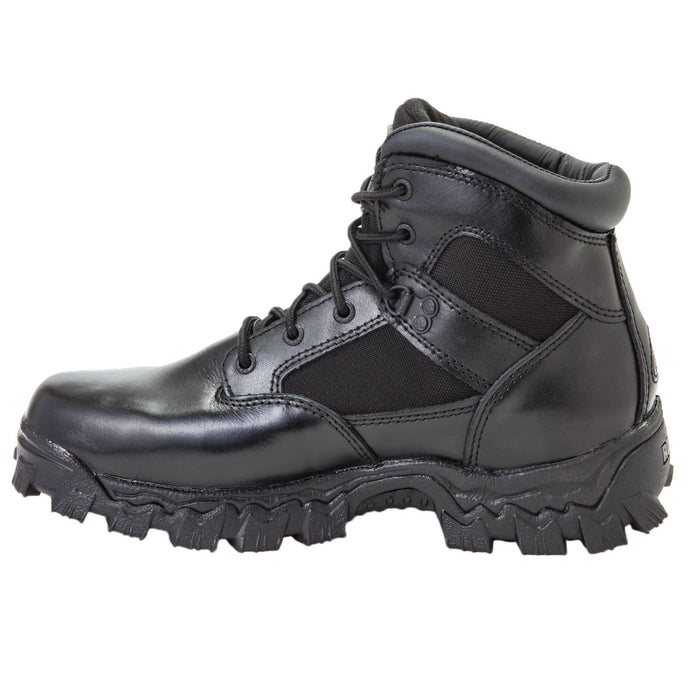 Rocky Womens Black Leather Alpha Force WP Public Service Work Boots