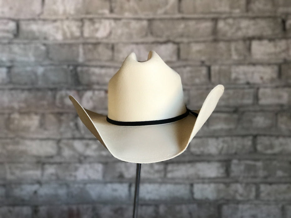 Rockmount Mens White Straw Vented Cowboy Hat