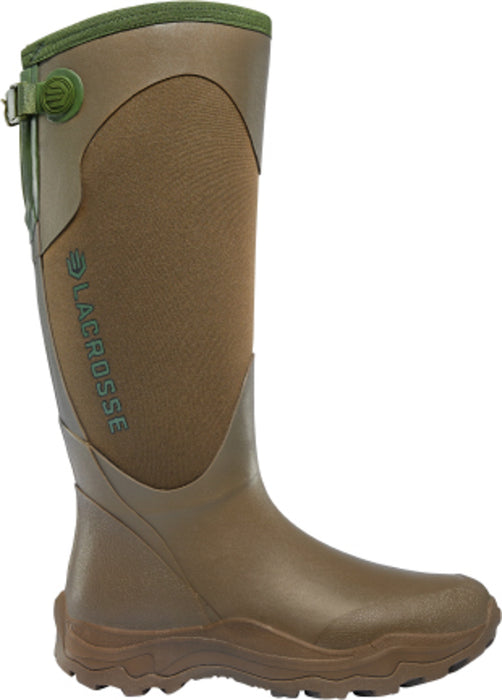 LaCrosse Alpha Agility Snake Womens Brown/Green Rubber 15in WP Hunting Boots