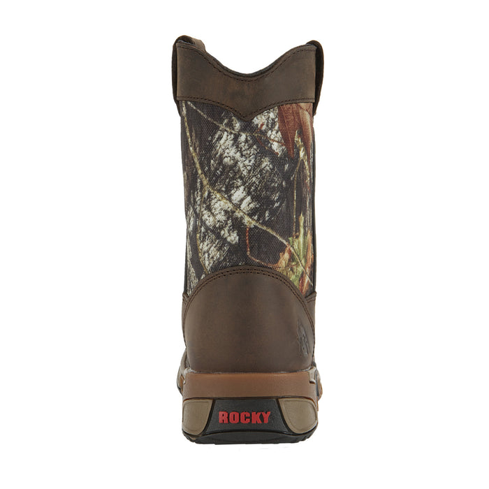 Rocky Kids Boys Brown Leather Aztec Wellington Camo Cowboy Boots