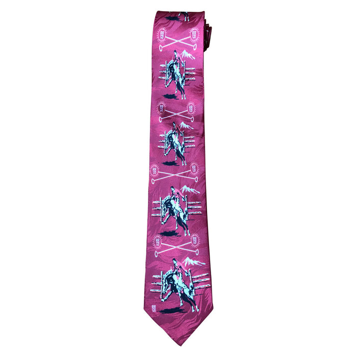 Rockmount Red 100% Silk Bronc & Brand Necktie