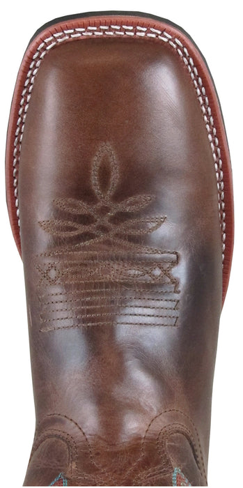 Smoky Mountain Boots Mens Blake Brown Leather PullOn Crackle