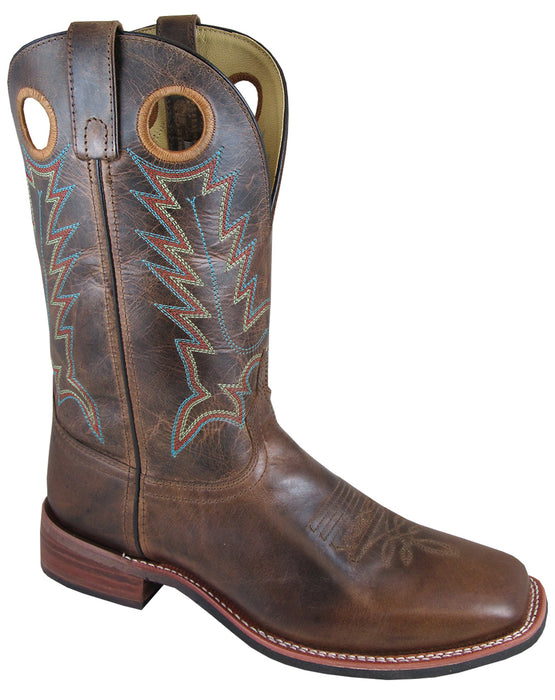 Smoky Mountain Boots Mens Blake Brown Leather PullOn Crackle