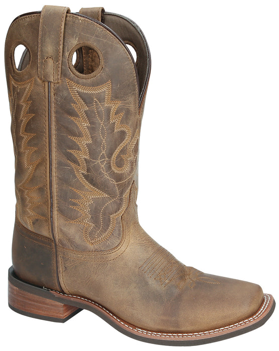 Smoky Mountain Mens Duke Brown Distress Leather Cowboy Boots