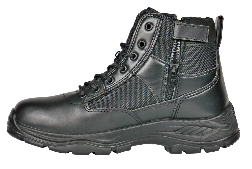 Hoss Boots Mens Black Leather Watchman 6in CT Work Boots