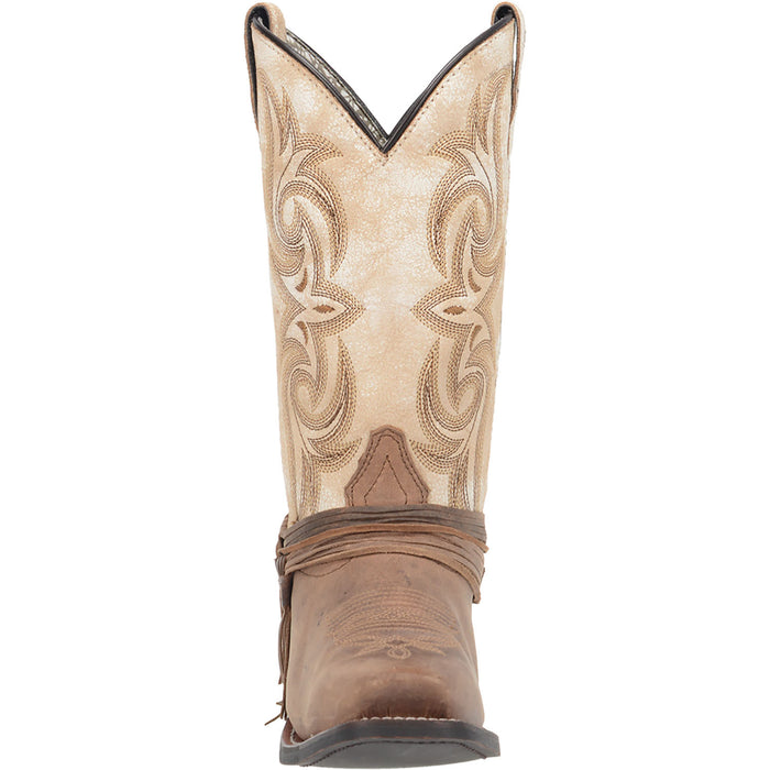 Laredo Womens Myra Cowboy Boots Leather Sand/White