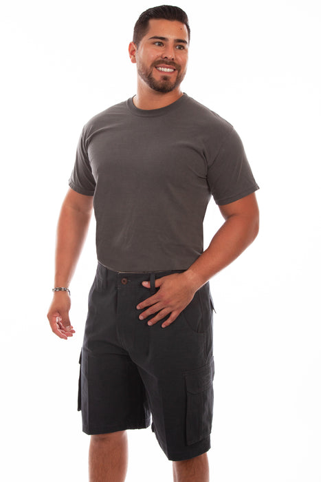 Scully Mens Gunmetal 100% Cotton Trail Walk Shorts