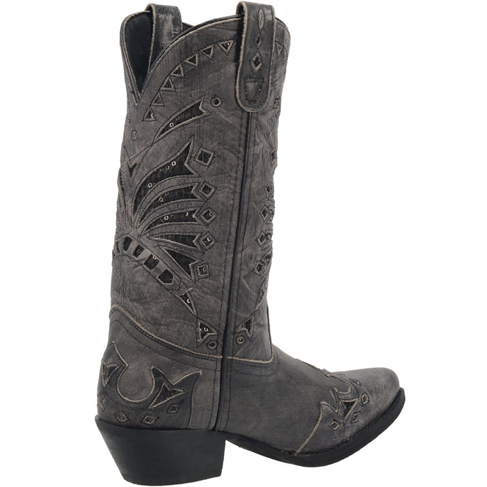 Laredo Womens Stevie Cowboy Boots Leather Black