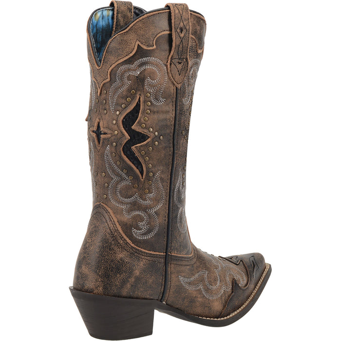 Laredo Womens Lucretia Cowboy Boots Leather Black/Tan