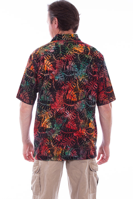 Scully Mens Sunset 100% Cotton Floral Batik S/S Shirt