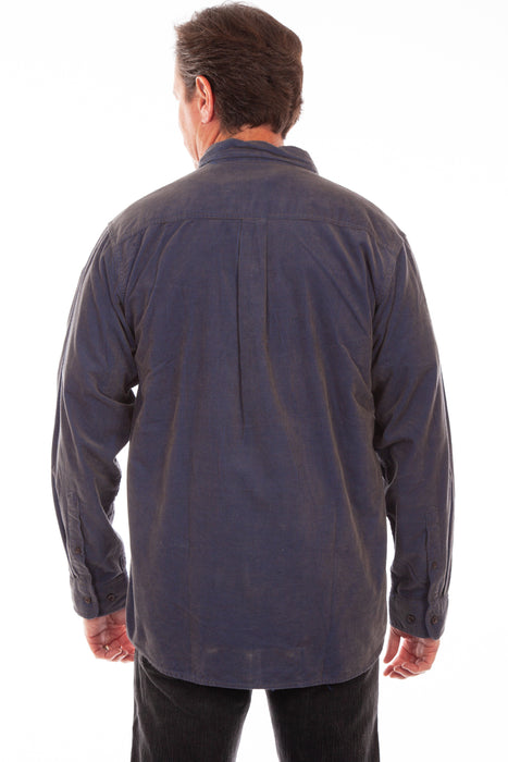 Scully Mens Blue 100% Cotton Corduroy L/S Shirt