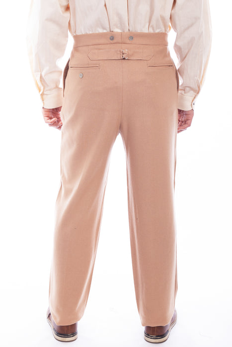 Wahmaker Mens Tan Wool Blend USA Trousers