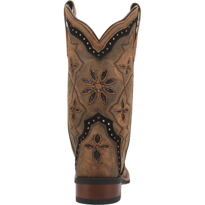 Laredo Womens Bouquet Cowboy Boots Leather Honey