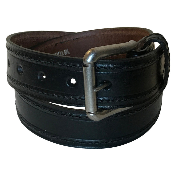 Rockmount Black Leather Single Stitch Saddle 1.5in Belt