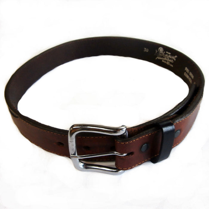 Rockmount Mens Tan Leather Black Billets Western Belt