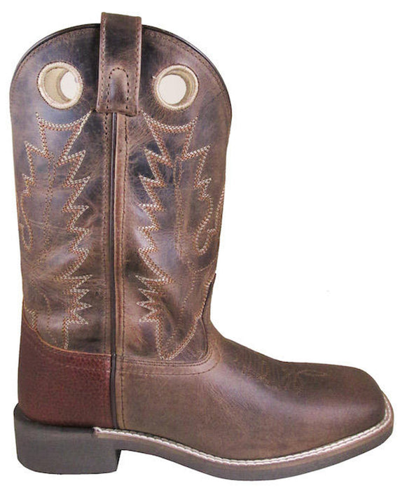 Smoky Mountain Womens Tracie Brown Crackle Distress Leather Cowboy Boots