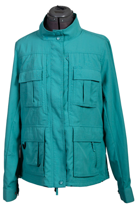 Scully Womens Teal Nylon Multi-Pocket Jacket