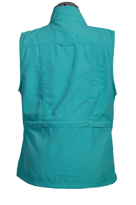 Scully Womens Teal Nylon Multi-Pocket Vest