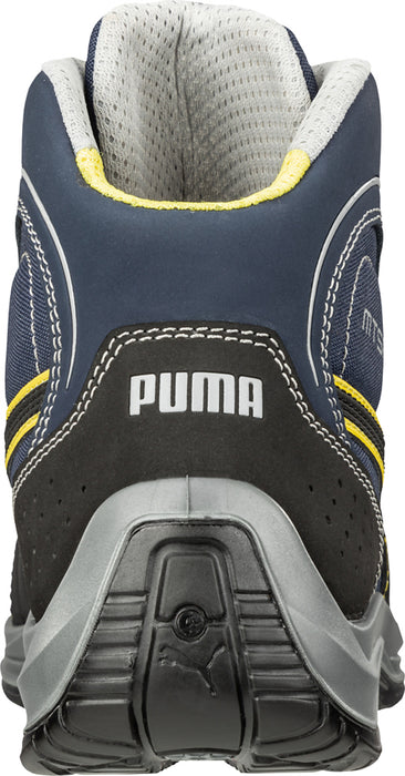 Puma Safety Blue Mens Leather Touring Mid Moto CT Lace-Up Work Boots