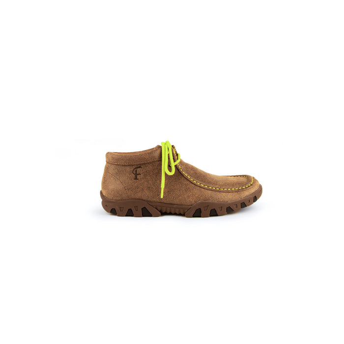 Ferrini Ladies Mocha/Lime Leather Rogue Moccasin Oxfords