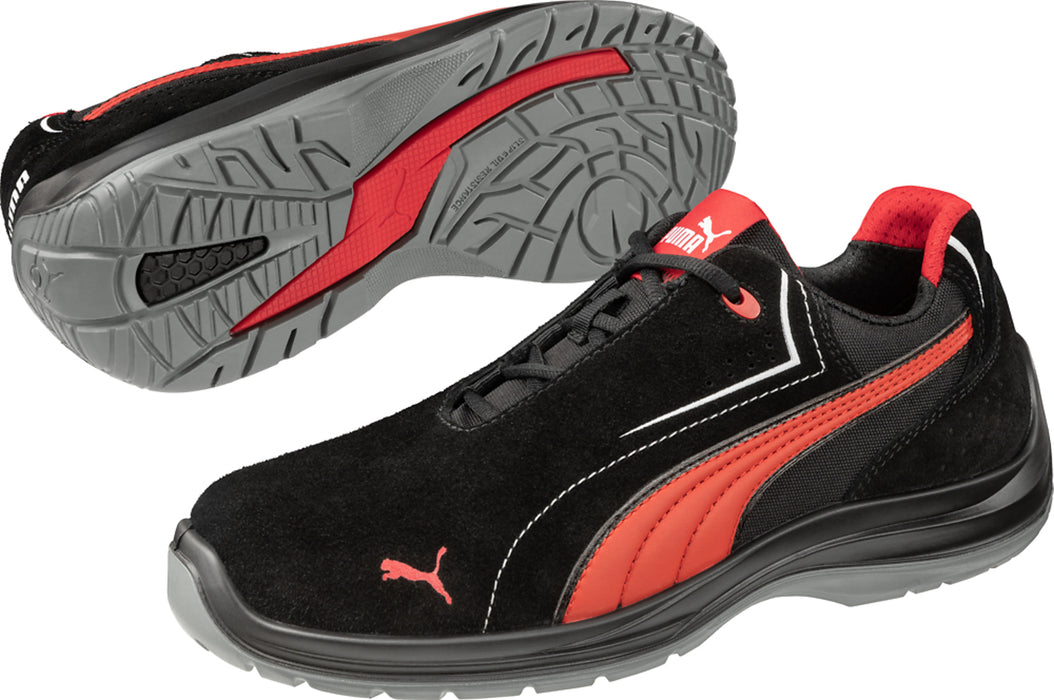 Puma Safety Black Mens Leather Touring Low Moto CT Oxford Work Shoes