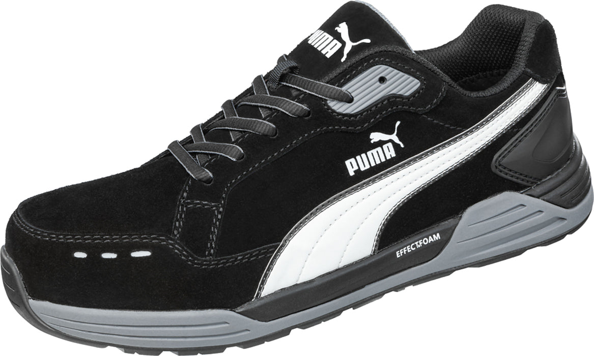 Puma Safety Black Mens Textile Airtwist Low CT Oxford Work Shoes