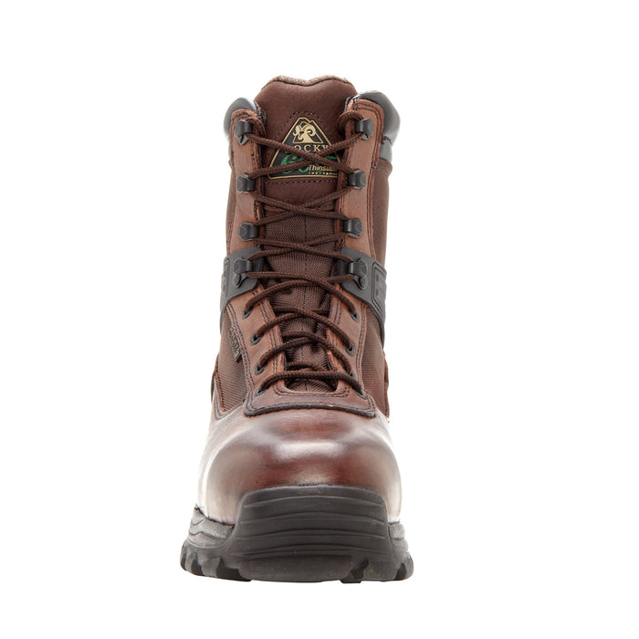 Rocky Mens Brown Leather Sport Utility Steel Toe Waterproof Work Boots