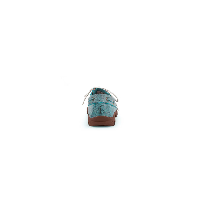 Ferrini Ladies Turquoise Leather Shoes Loafers