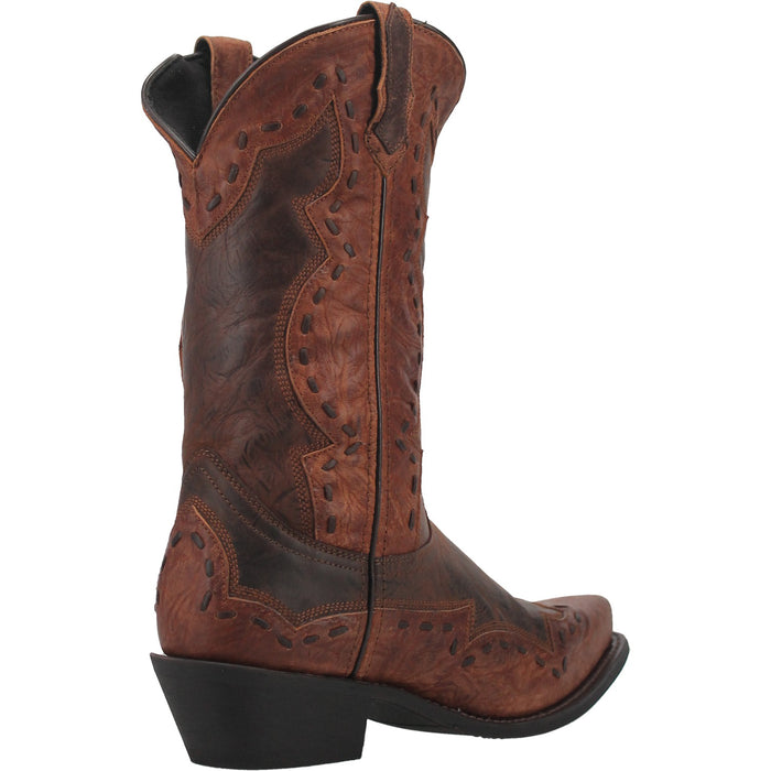 Laredo Mens Ronnie Cowboy Boots Leather Rust