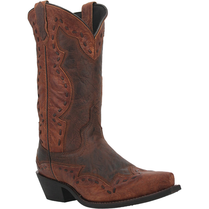 Laredo Mens Ronnie Cowboy Boots Leather Rust