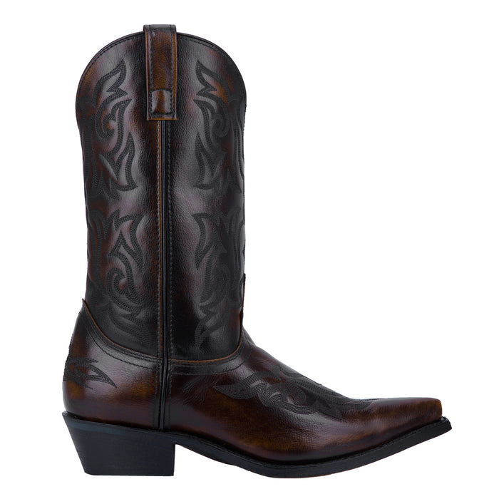 Laredo Mens Hawk Cowboy Boots Leather Burnished Gold