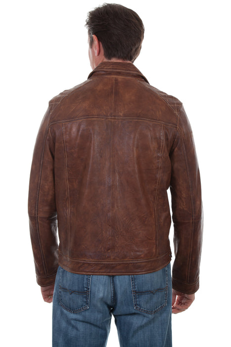 Scully Mens Brown Lamb Leather Rich Jacket