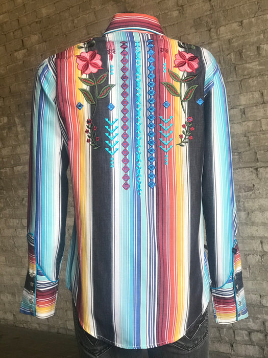 Rockmount Womens Serape 100% Cotton Boho Serape Western L/S Shirt