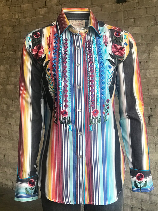 Rockmount Womens Serape 100% Cotton Boho Serape Western L/S Shirt