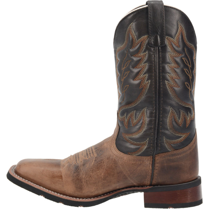 Laredo Mens Montana Cowboy Boots Leather Sand/Chocolate